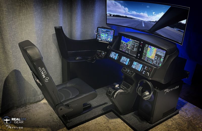 RealSimGear SF50 Vision Jet cockpit driven by SPAD.neXt